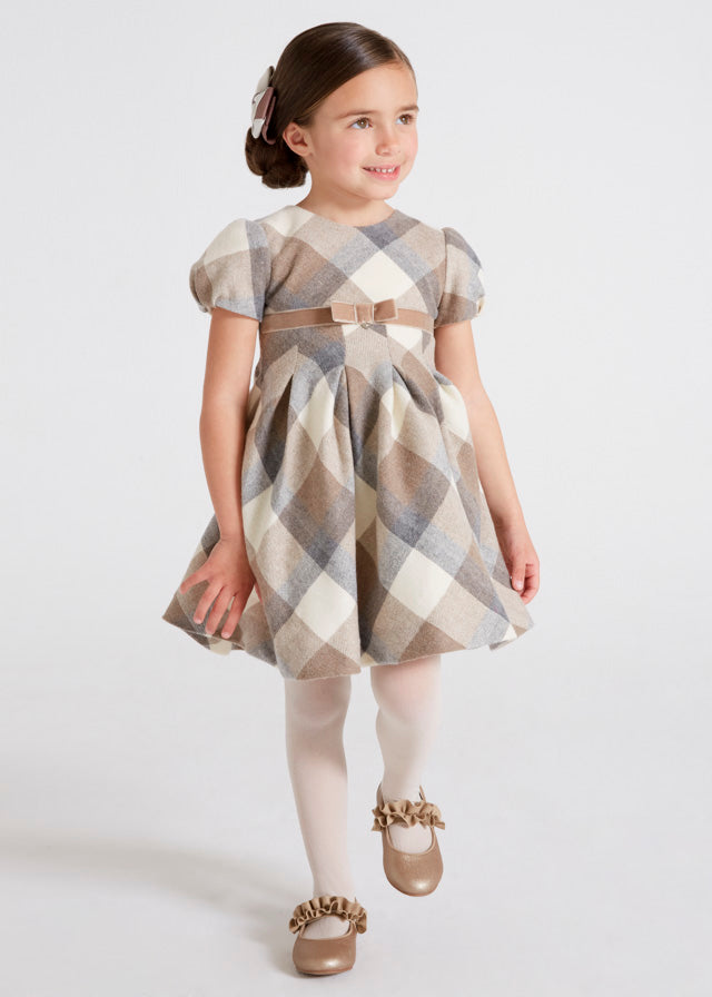 Camel Plaid Dress