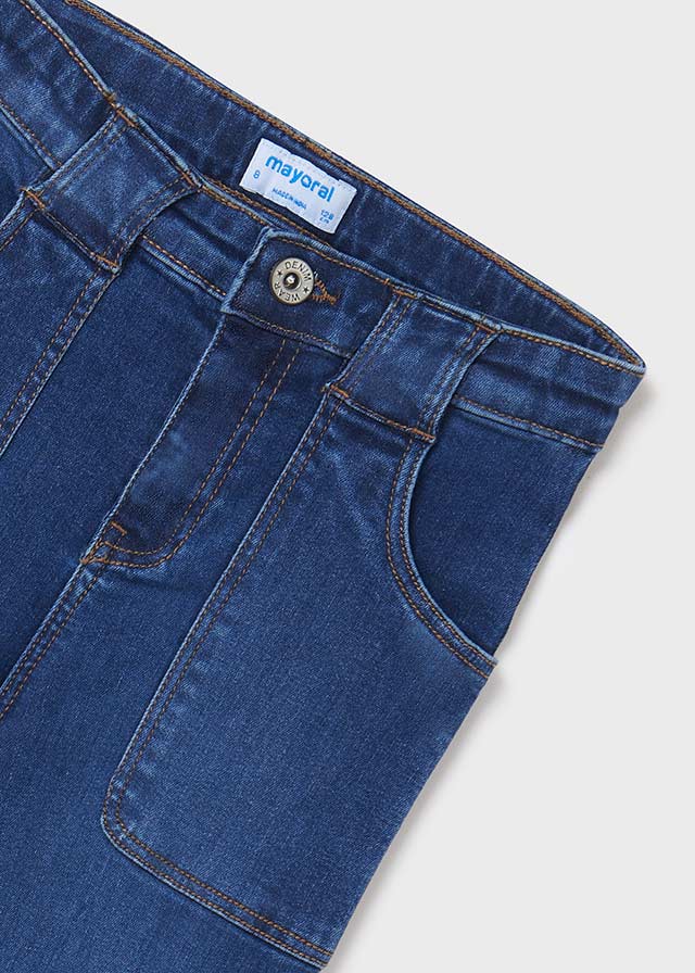 Flared Fringe Bottom Jeans