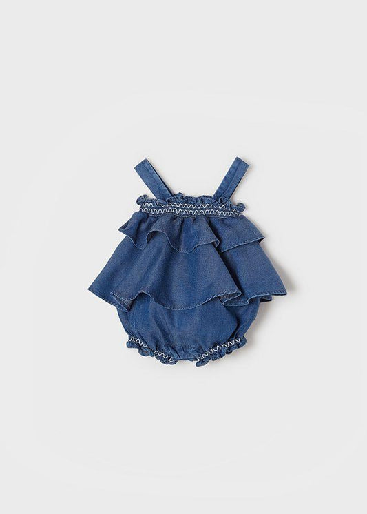 Denim Ruffle Romper
