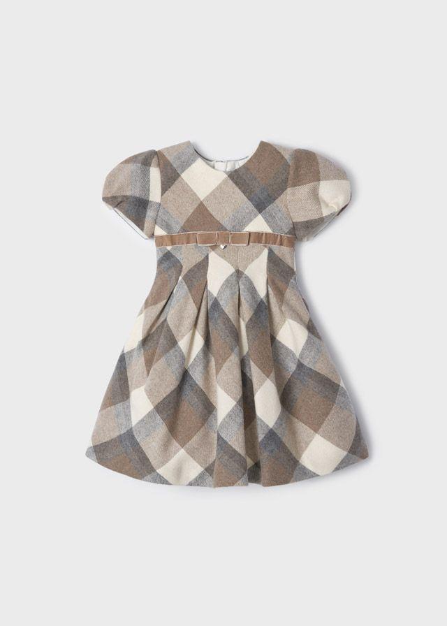 Camel Plaid Dress
