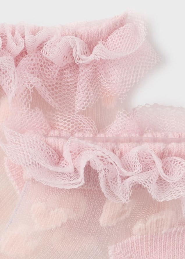 Sheer Sock with Scattered Hearts