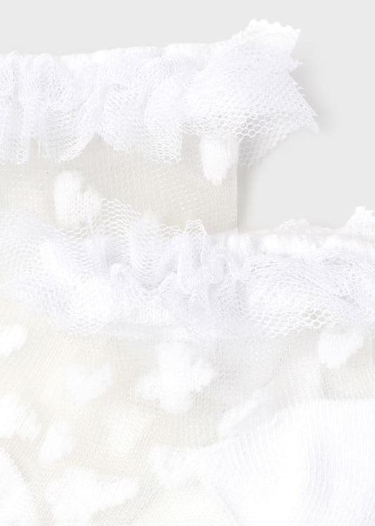 Sheer Sock with Scattered Hearts