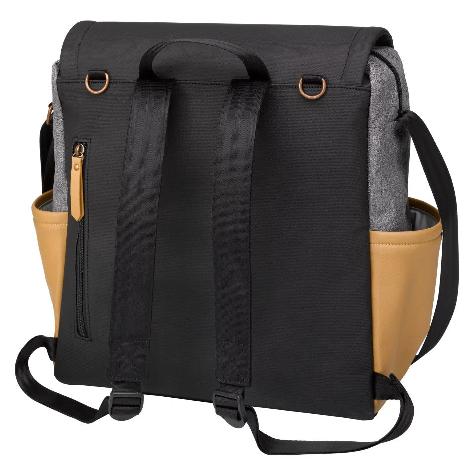 Camel & Graphite Boxy Backpack