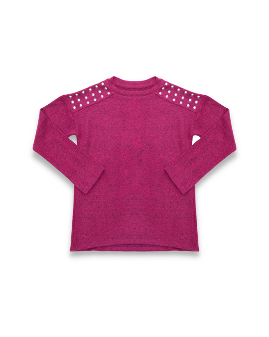 Berry LS Studded Sweater