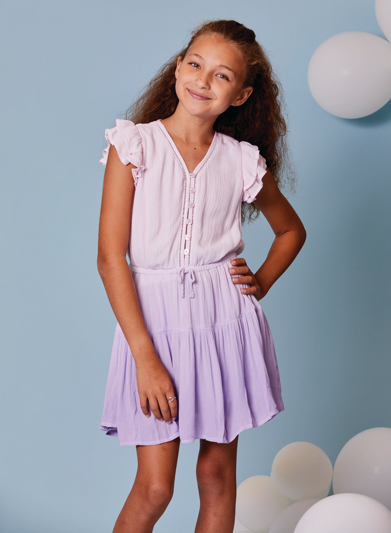 Lavender with White Ombre Dress