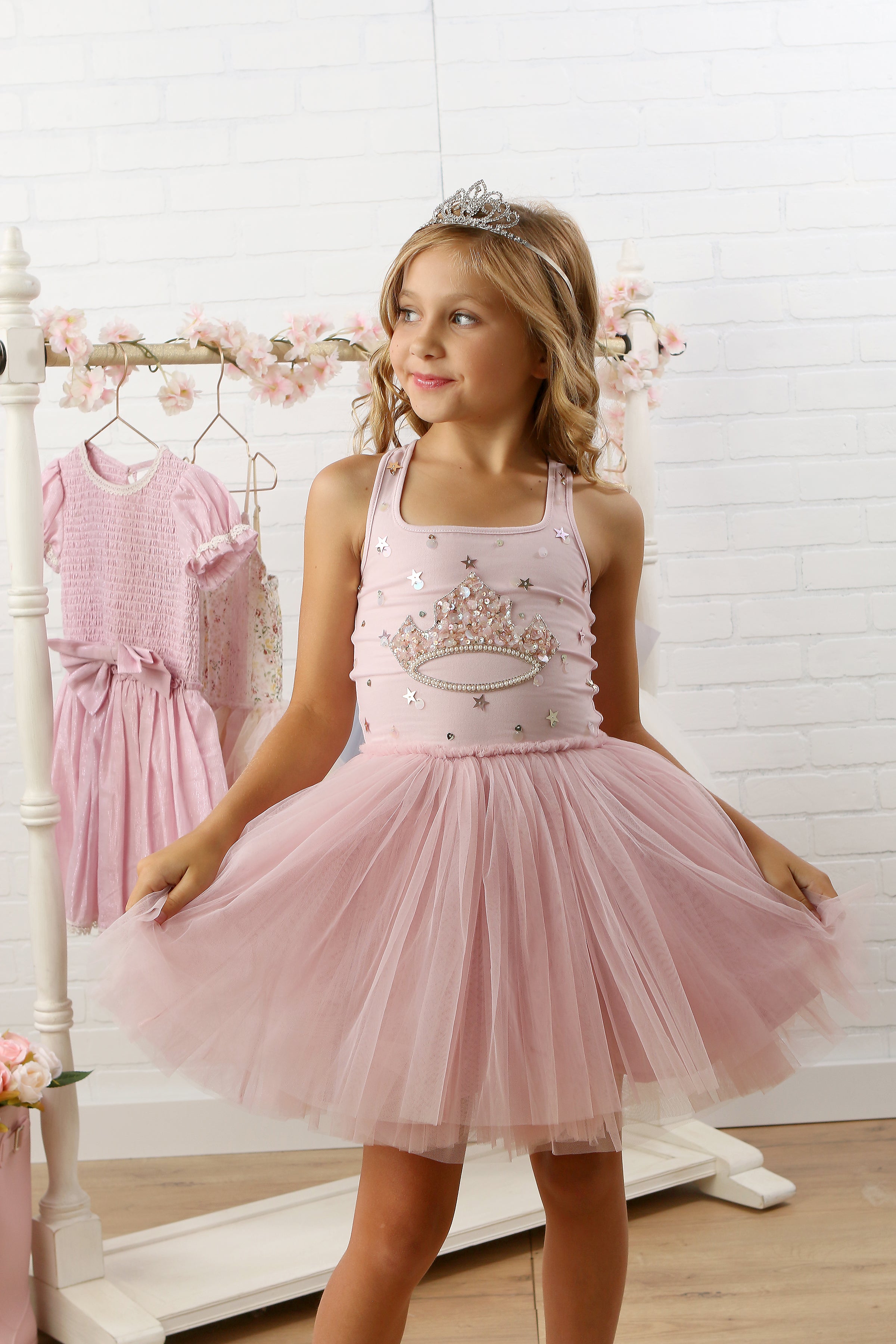 Pink Tiara Tulle Dress