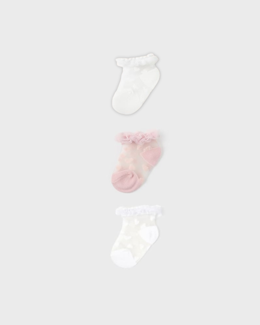 Sheer Sock with Scattered Hearts