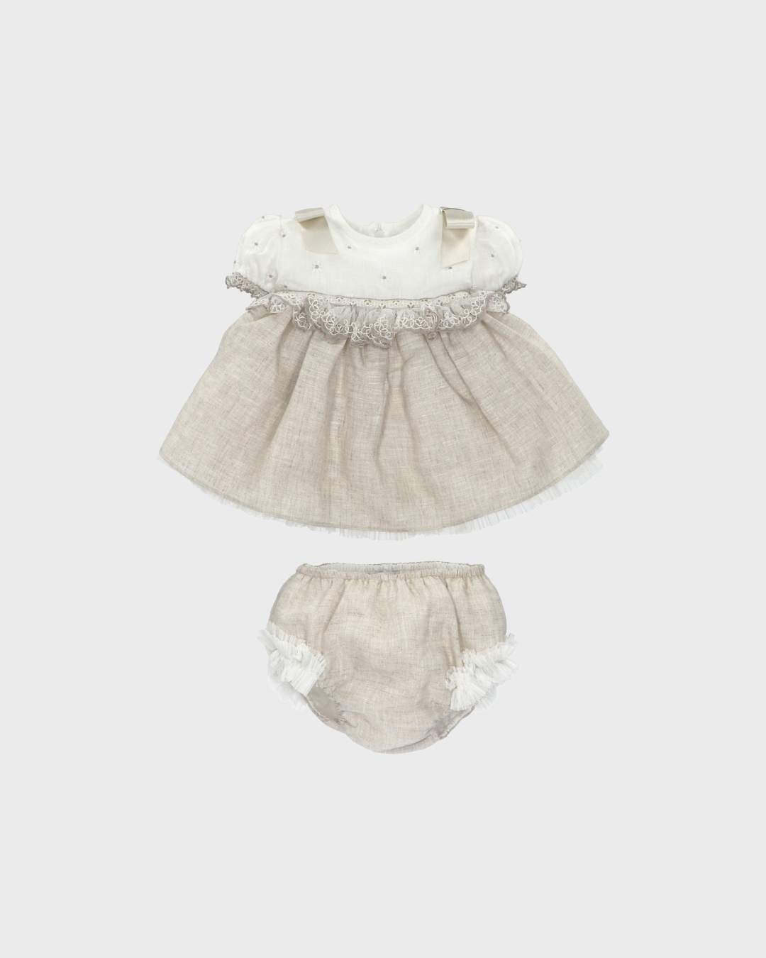 2pc Natural Dress with Bloomer