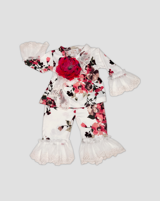 2pc Floral Criss Cross Set