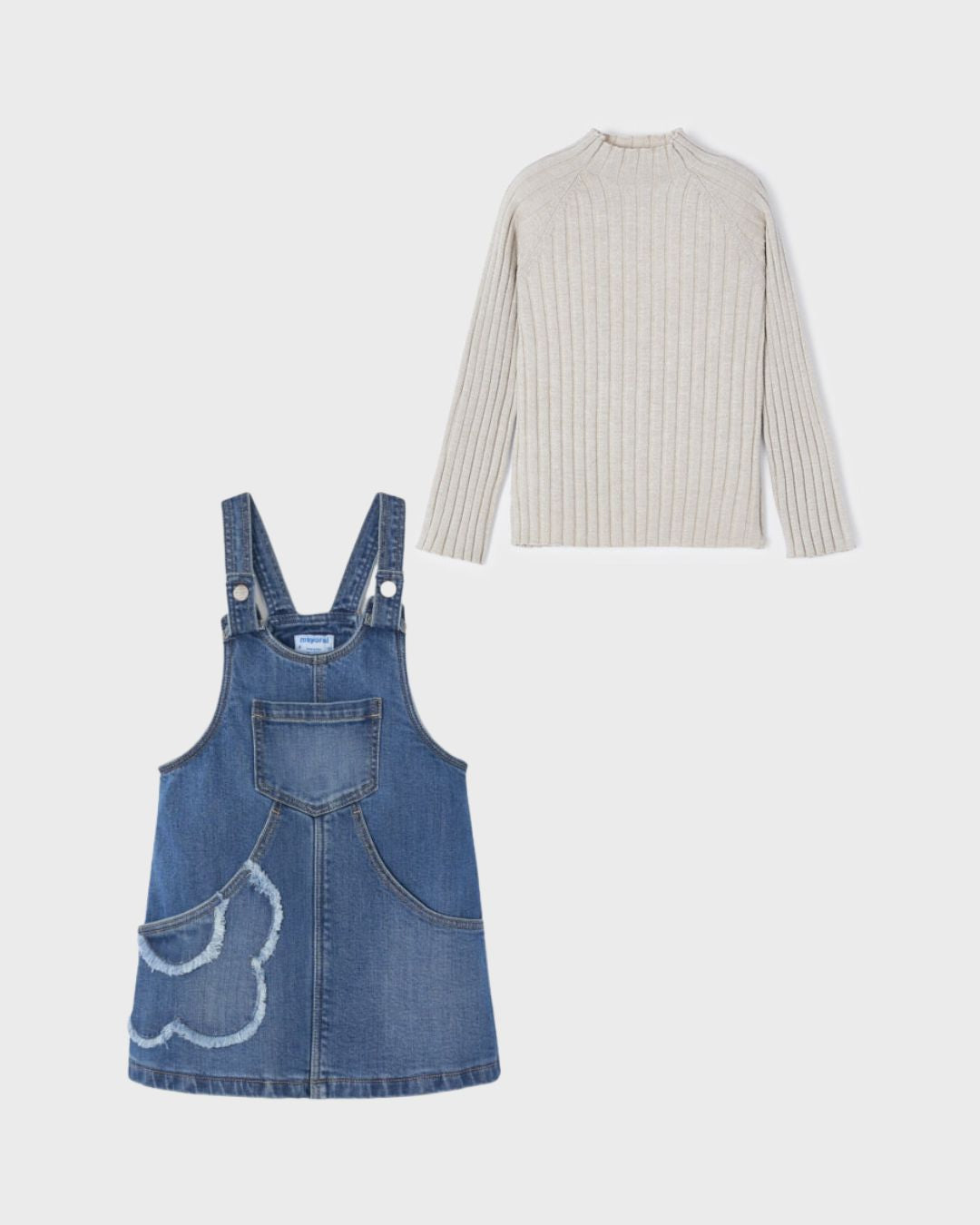 2pc Overall Dress w Rib Turtleneck – Expressions Boutique NY
