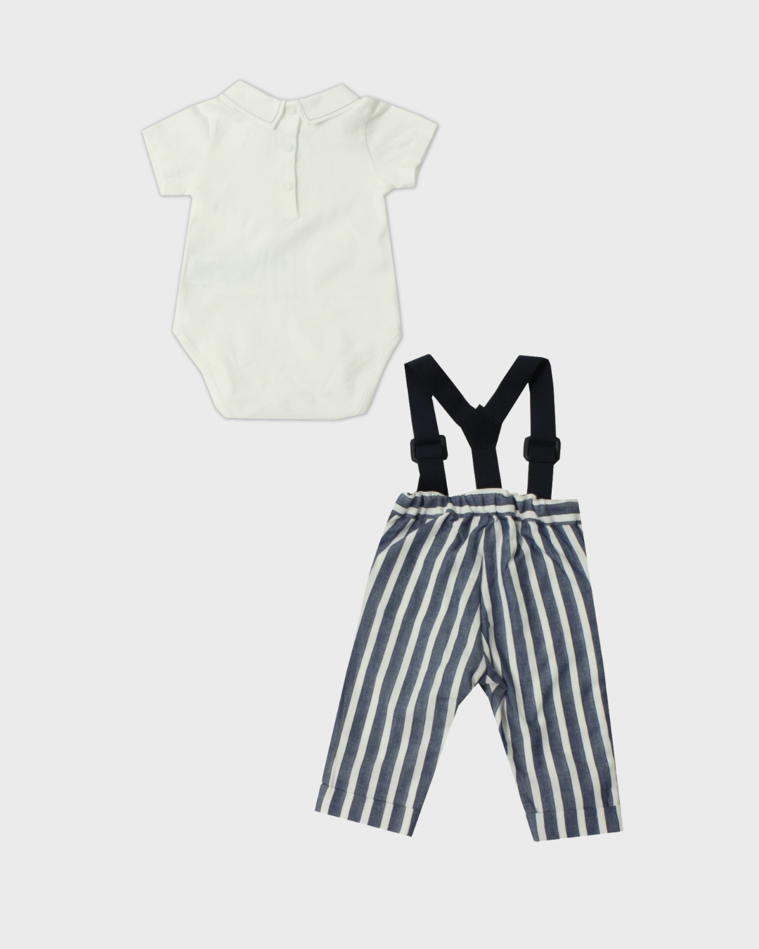 Snap Onesie w Suspenders & Pant