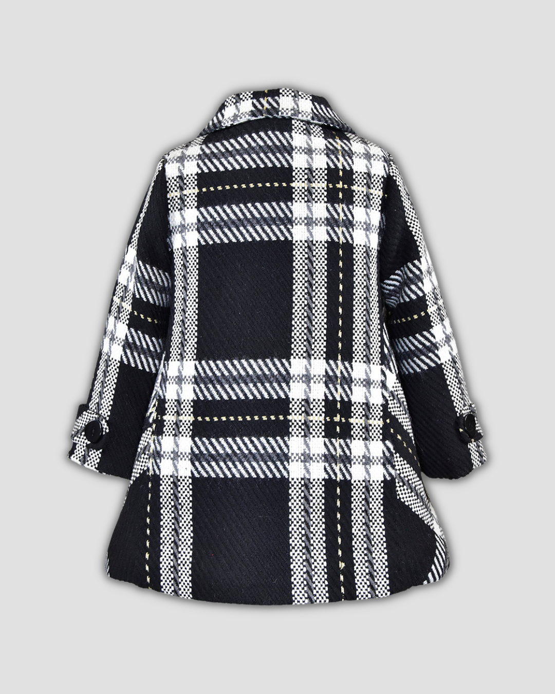 Black & Gold Plaid Coat