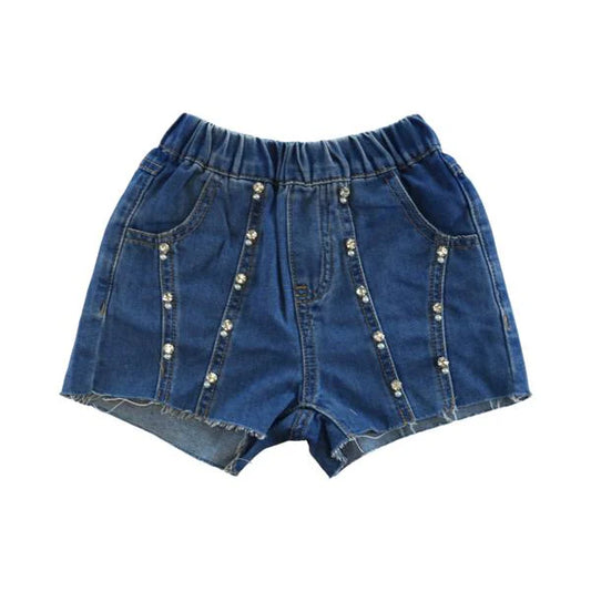 Denim Rhinestone Shorts