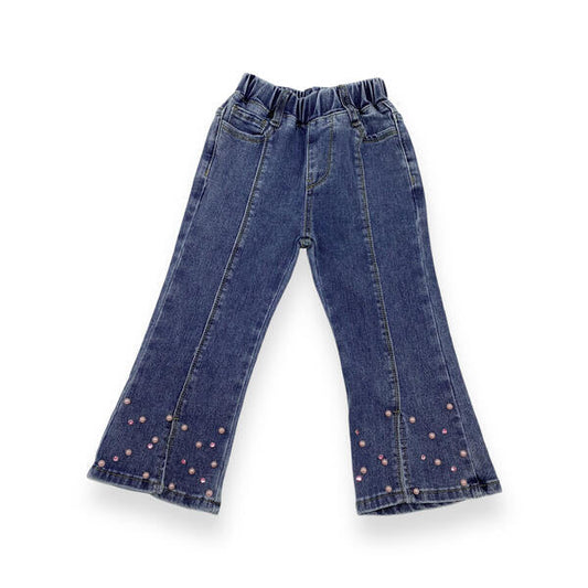 Denim Embellished Flare Jeans A