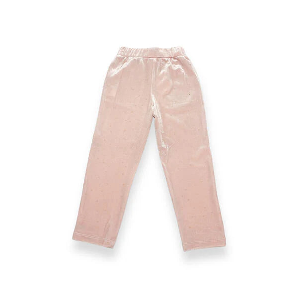 2pc Blush Sparkle Velvet Jkt & Pant Set