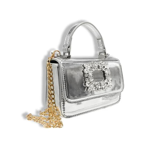 Rhinestone Decor Patent Purse