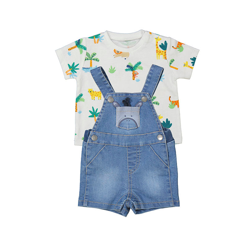 2pc Denim Overall w Safari Tee