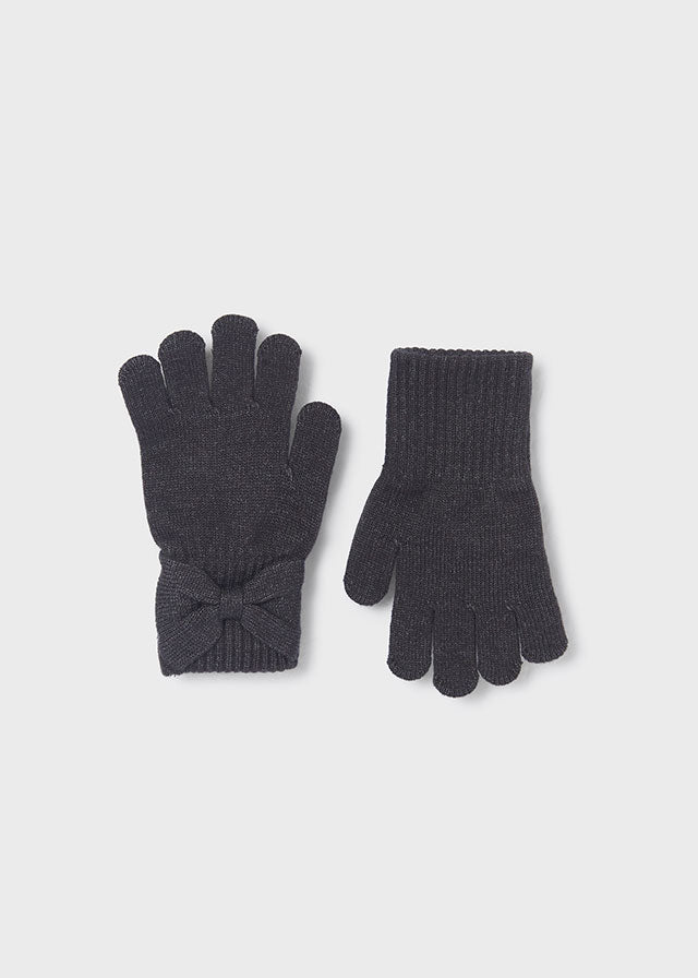 Grey Knit Gloves