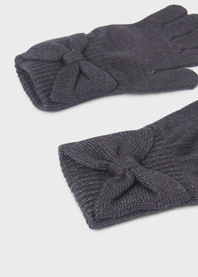 Grey Knit Gloves