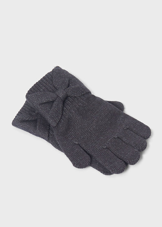 Grey Knit Gloves