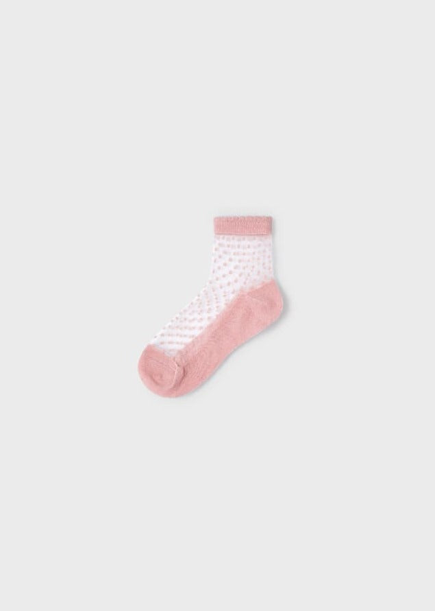 Rose Sheer Socks w swiss dot