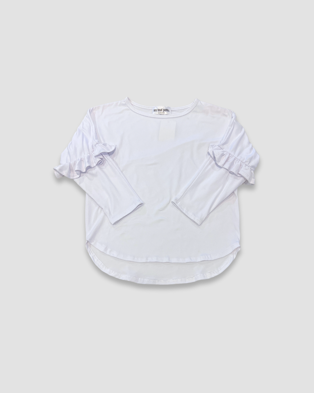 girls ruffle sleeve tunic top, boutique long sleeve shirt, Expressions Boutique NY kids fashion, ruffle top for girls, toddler girl tunic top