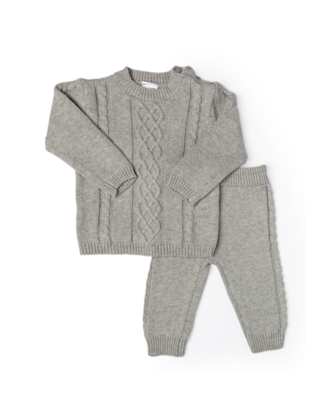 Baby Boy 2pc Grey Knit Pant Set 100% Cotton, Expressions Boutique, Women and childrens boutique, Woodbury, baby boy knit outfit, cotton knit baby set, boutique baby boy clothing, grey knit sweater and pants baby, infant cable knit set, soft cotton baby clothes, baby shower gift boy, cozy knit baby outfit