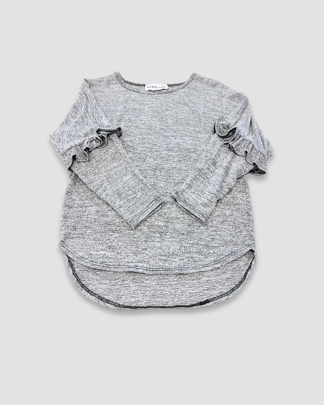 girls ruffle sleeve tunic top, boutique long sleeve shirt, Expressions Boutique NY kids fashion, ruffle top for girls, toddler girl tunic top