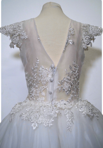 Silk with Lace Overlay Bodice Dress
