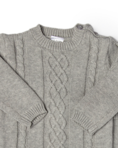 Baby Boy 2pc Grey Knit Pant Set 100% Cotton, Expressions Boutique, Women and childrens boutique, Woodbury, baby boy knit outfit, cotton knit baby set, boutique baby boy clothing, grey knit sweater and pants baby, infant cable knit set, soft cotton baby clothes, baby shower gift boy, cozy knit baby outfit