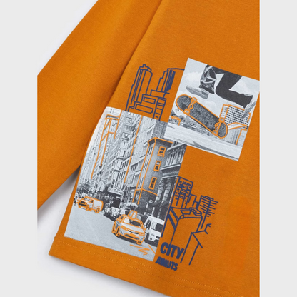 2pc Paprika Tee w Navy Cargo Pant