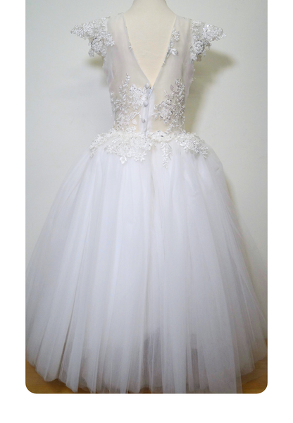 Silk with Lace Overlay Bodice Dress