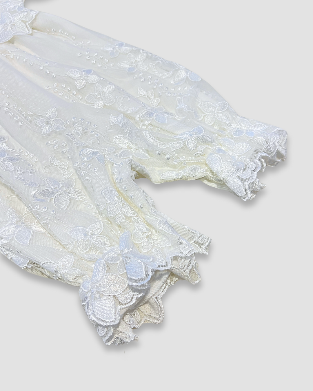 boutique baby lace romper Expressions Boutique NY, white lace christening outfit, infant baptism romper with headband, floral embroidered baby outfit, heirloom cotton lace baby girl romper