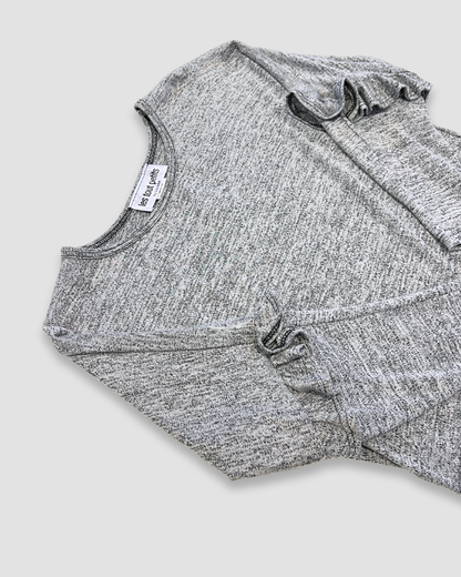 girls ruffle sleeve tunic top, boutique long sleeve shirt, Expressions Boutique NY kids fashion, ruffle top for girls, toddler girl tunic top