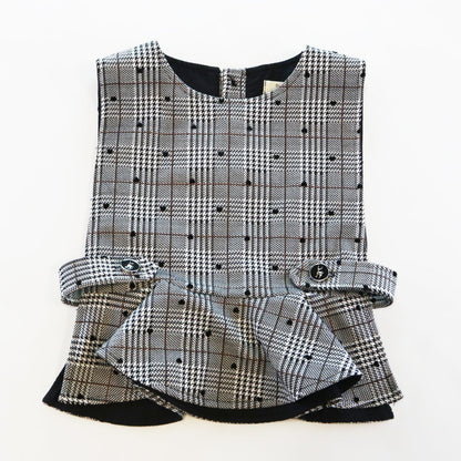 2pc Velvet Heart Plaid Vest with Pants