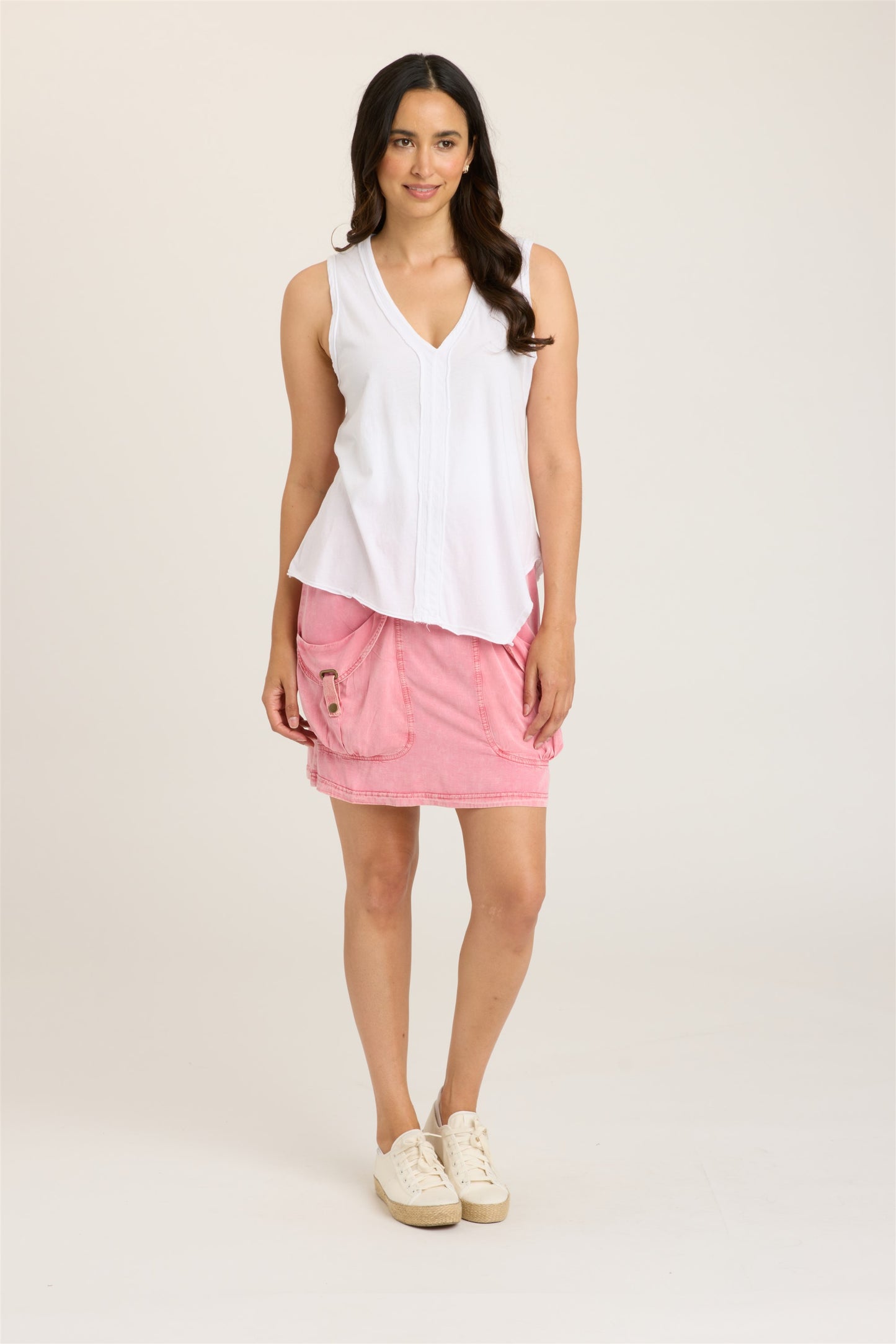 Washed Soft Rose Pink Skirt