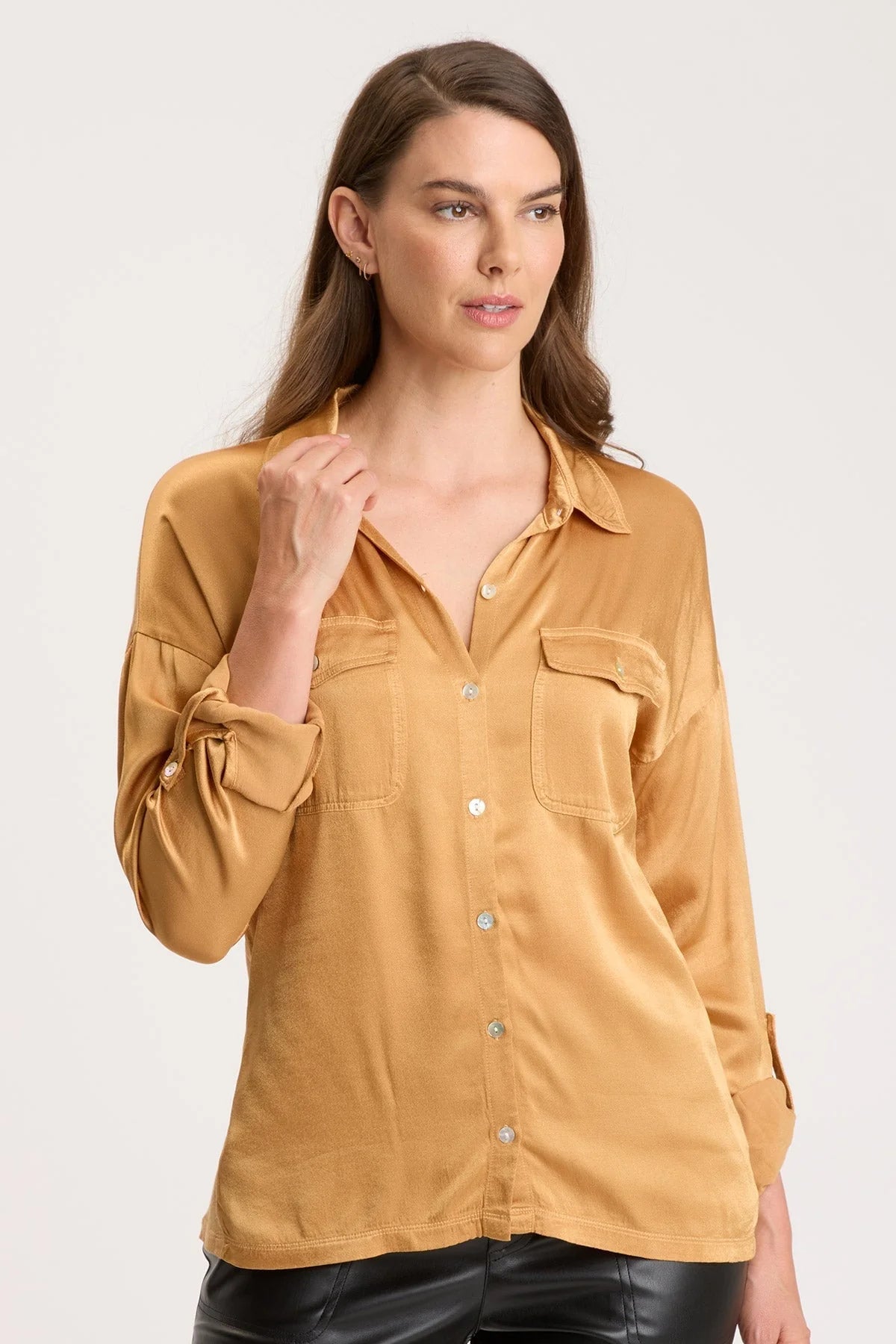 Butterscotch Button Up