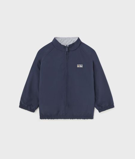 Navy Reversible to Stripe Windbreaker