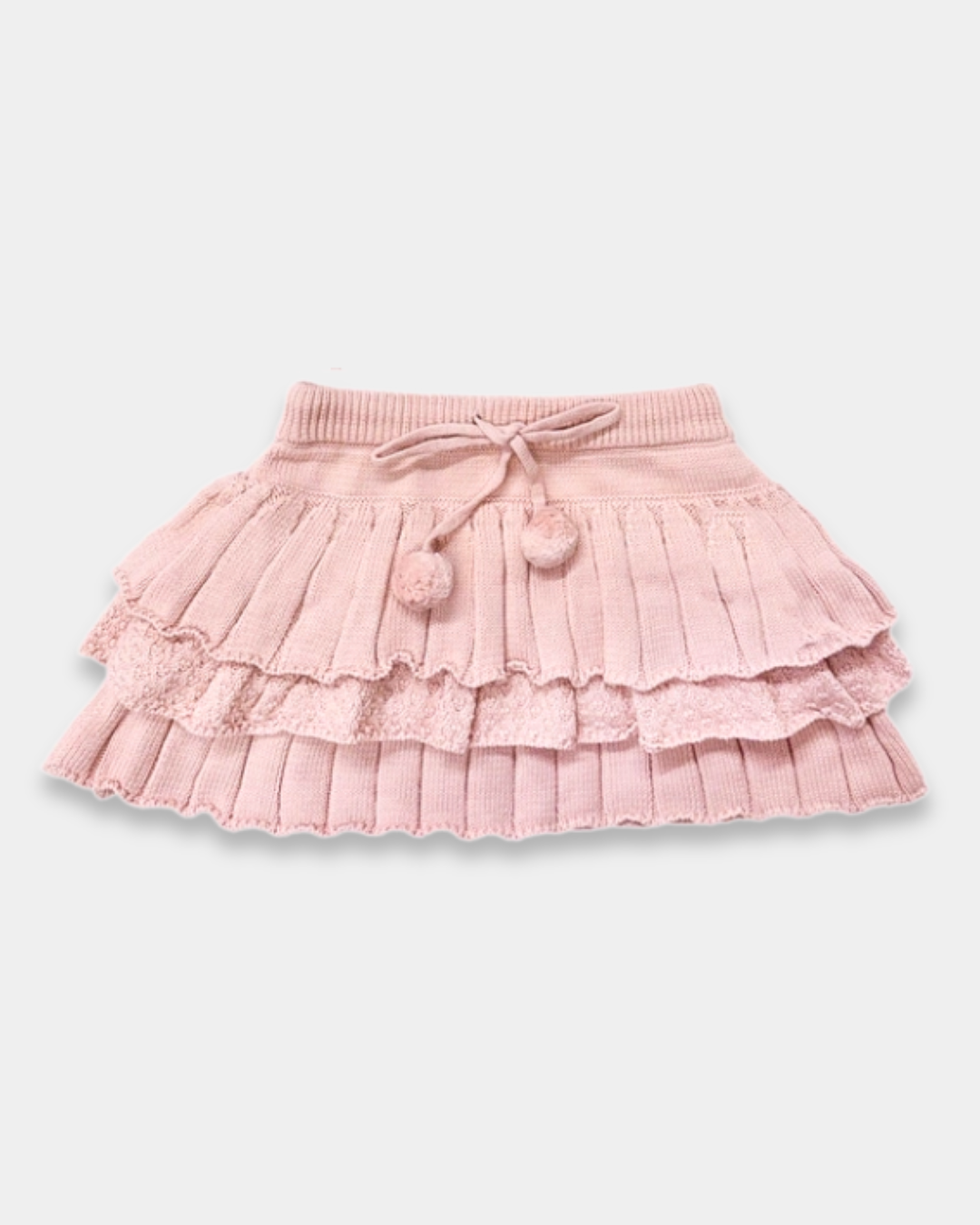 pink knit skirt set, girls knit cardigan outfit, boutique toddler skirt set, pearl button cardigan for girls, girls blush pink outfit, knit skirt and sweater set, toddler girl special occasion outfit, boutique girls knitwear, pink lace trim skirt, stylish girls knit outfit, girls fall knit set, toddler boutique clothing