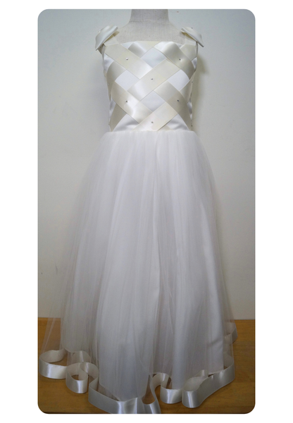 Basket Weave Communion Dress
