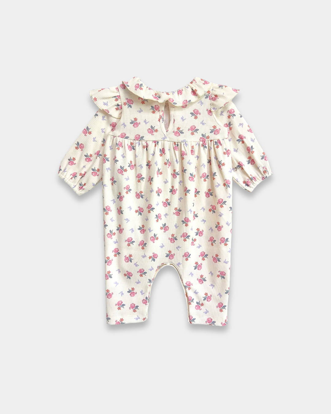 baby girl floral romper, infant ruffle romper, long sleeve baby romper, boutique baby girl outfit, ribbed knit baby romper, pink floral romper baby, baby shower outfit girl, newborn romper boutique, baby girl fall outfit, cute baby girl clothing, back to school, school outfits, pre-k clothing