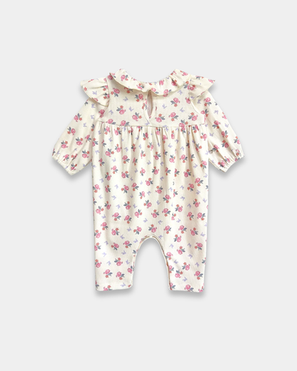 baby girl floral romper, infant ruffle romper, long sleeve baby romper, boutique baby girl outfit, ribbed knit baby romper, pink floral romper baby, baby shower outfit girl, newborn romper boutique, baby girl fall outfit, cute baby girl clothing, back to school, school outfits, pre-k clothing