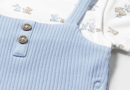 Lt Blue w Bear/Bunny Romper