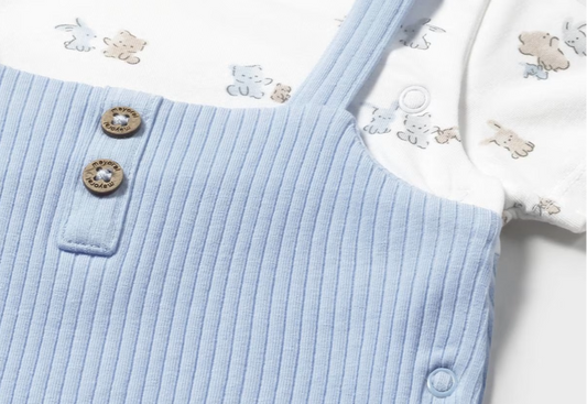 Lt Blue w Bear/Bunny Romper