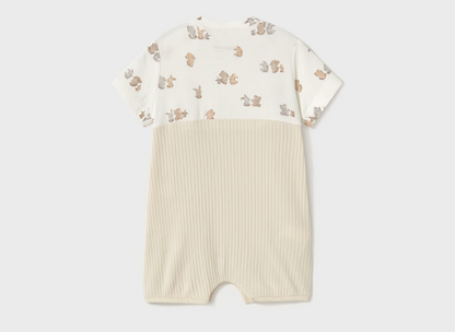 Beige w Bear/Bunny Romper