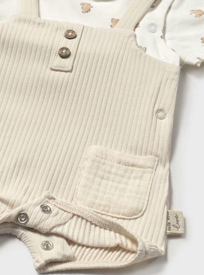 Beige w Bear/Bunny Romper