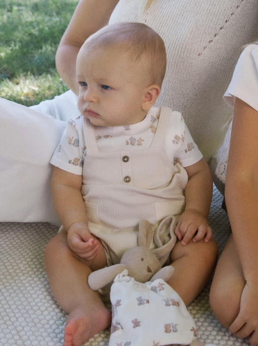 Beige w Bear/Bunny Romper