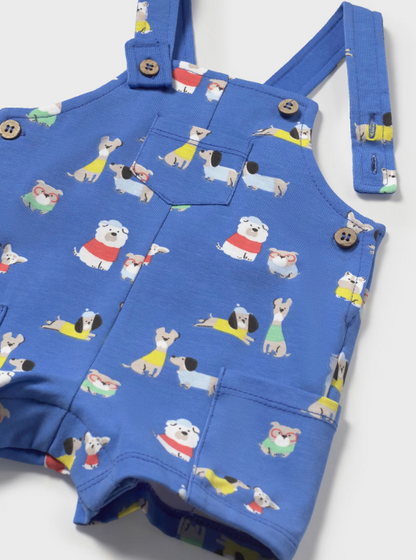 3pc Royal Blue Overall w Tee & Hat