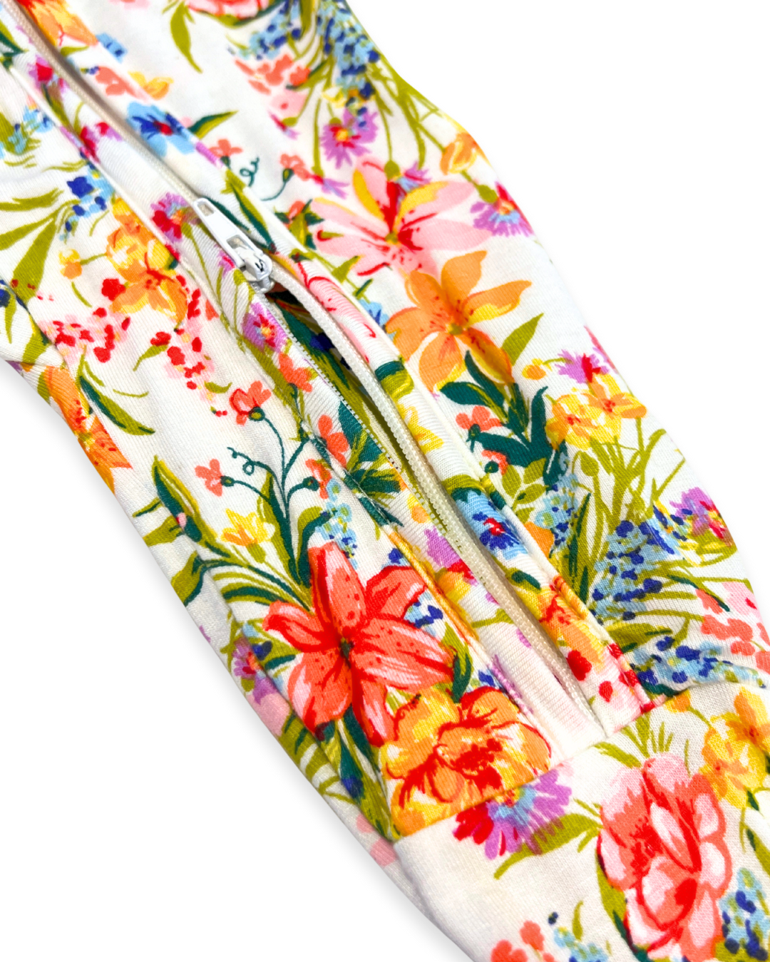 Garden Joy Ruffle Zipper Footie