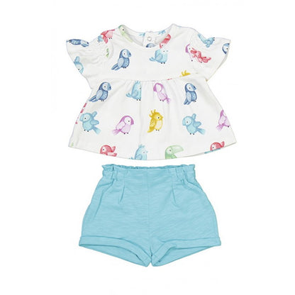 2pc Scattered Bird Top w Shorts